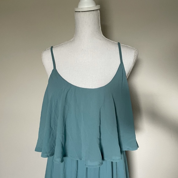 Show Me Your Mumu Caitlin Ruffle Dress XXL teal - Picture 9 of 16
